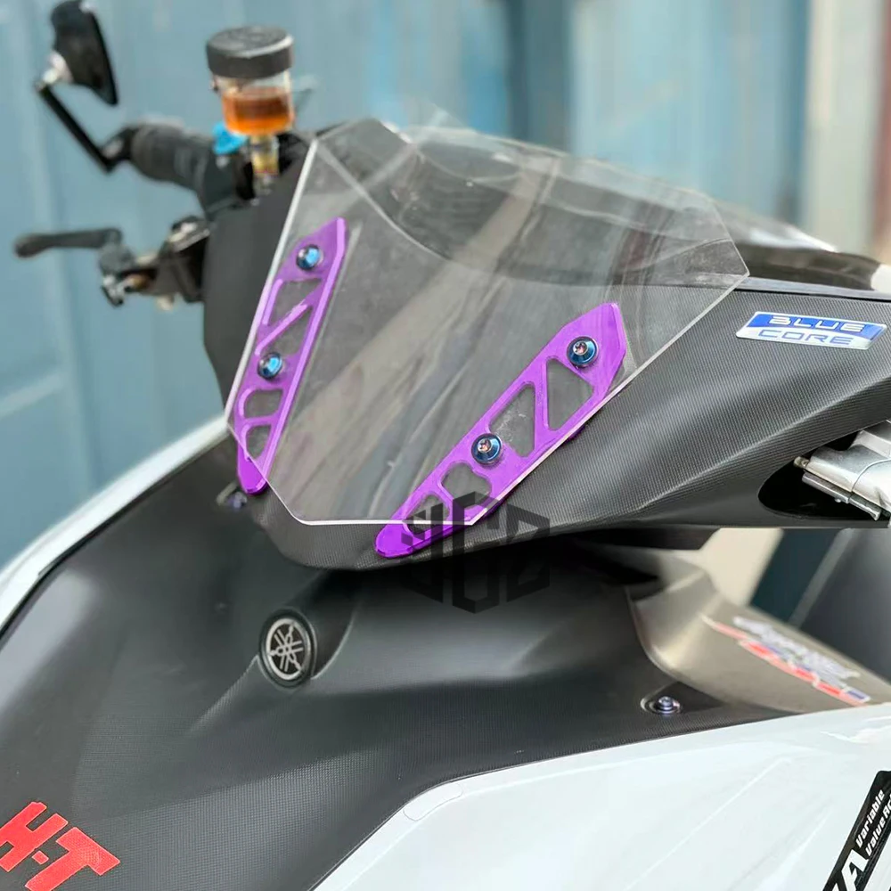 Motorcycle CNC Visor Bracket Windscreen Holder Bracket with Bolts For YAMAHA Aerox NVX155 V3 V2 V1