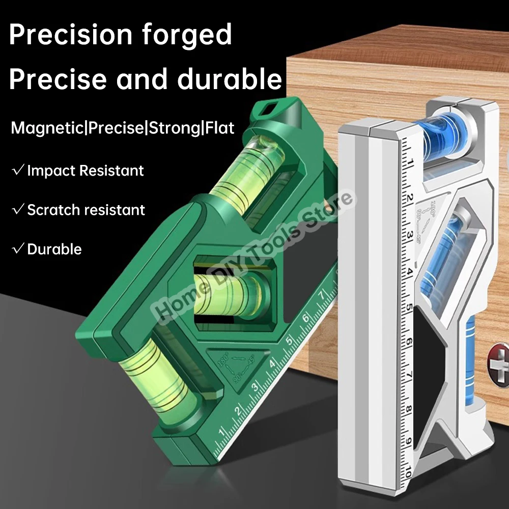 Mini Level Gauge High-precision Horizontal Vertical Measure Metric Ruler Protractor Home Portable Magnetic Pocket Level Gauge