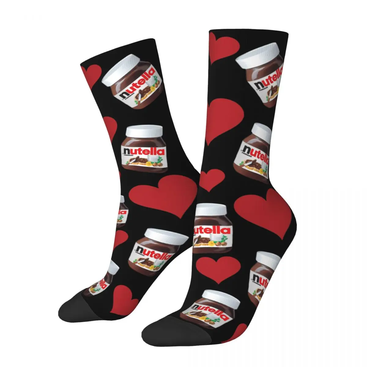 Foods Nutella Cartoon Men Women Socks fashion Beautiful Suitable for all seasons Dressing Gifts