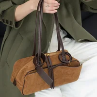 Autumn Winter Women's Cow Genuine Leather Tote Bag Suede Commuting Cowhide Handbags Large Capacity Designer Luxury Velvet Bags - Image 5