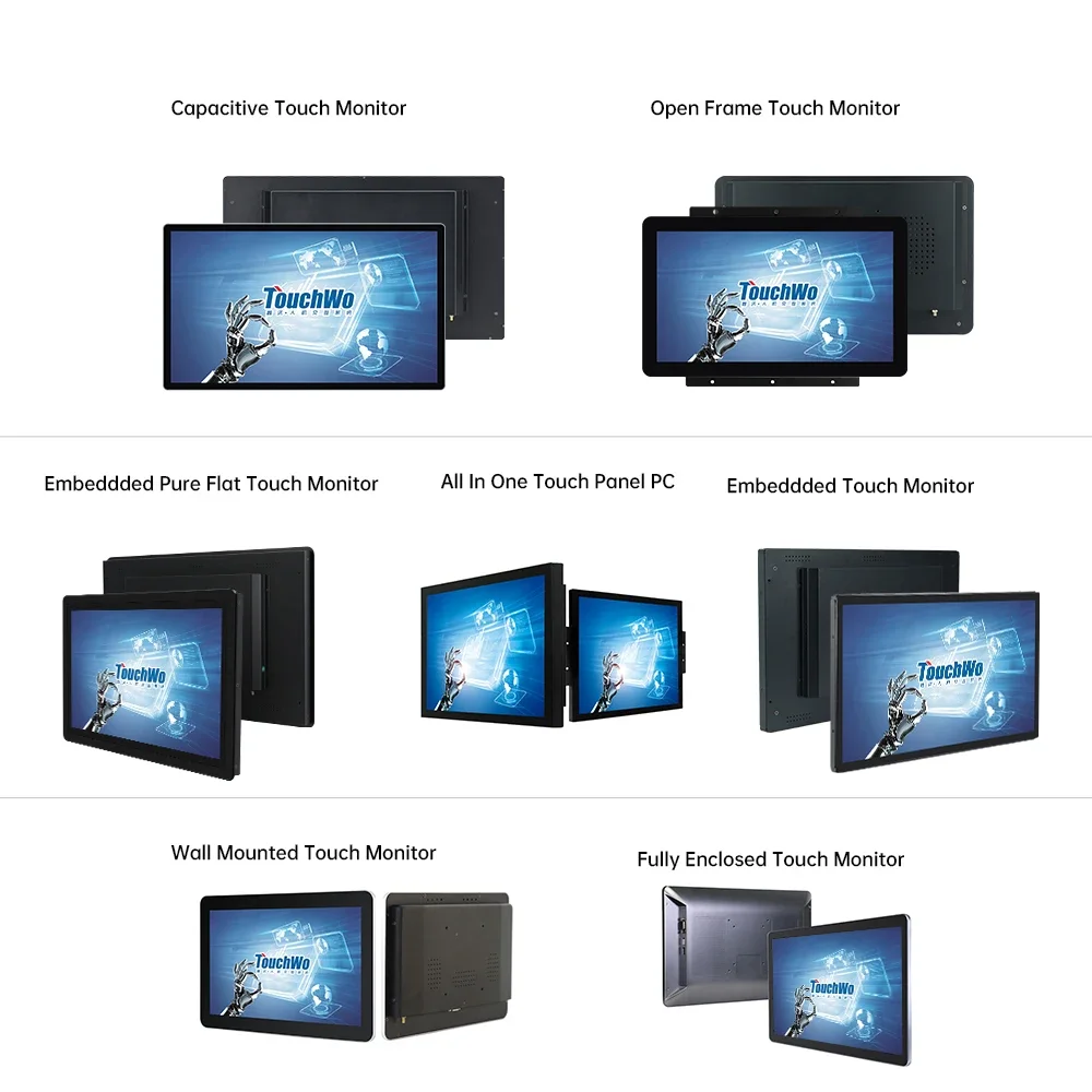 13 14 15 Inch Touchscreen Display  7mm Open Frame VESA LCD 1920*1080 FHD Industrial Cheap Touch Screen