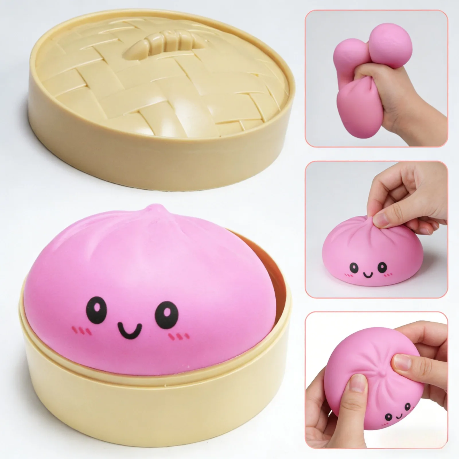 Dumpling Squishies, Glitzer-Dumpling-Überraschungsbox, Bunte Dumpling-Stressbälle, Fidget-Sensorik-Spielzeug, Osterkorb-Füller