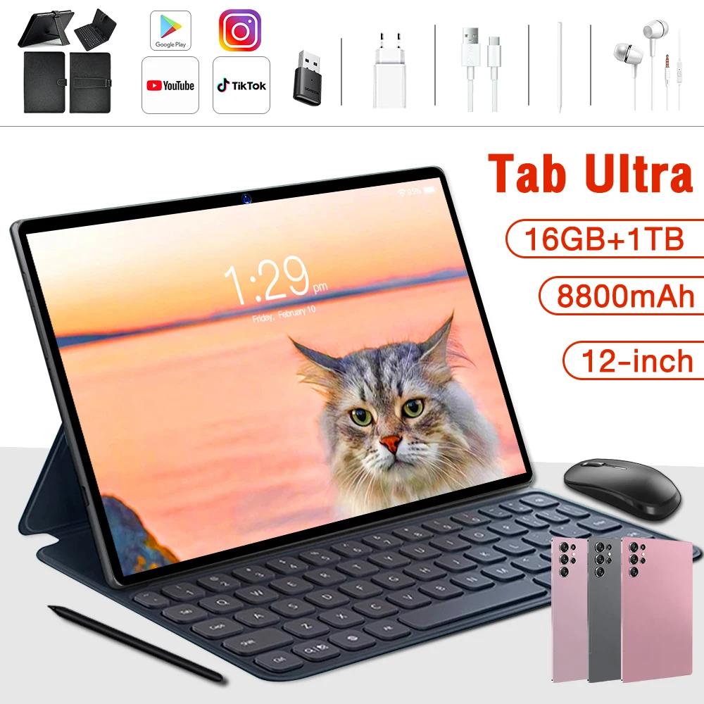 Global 12inch Android Pad 2024 12GB 16GB 1TB Tab Ultra 12\