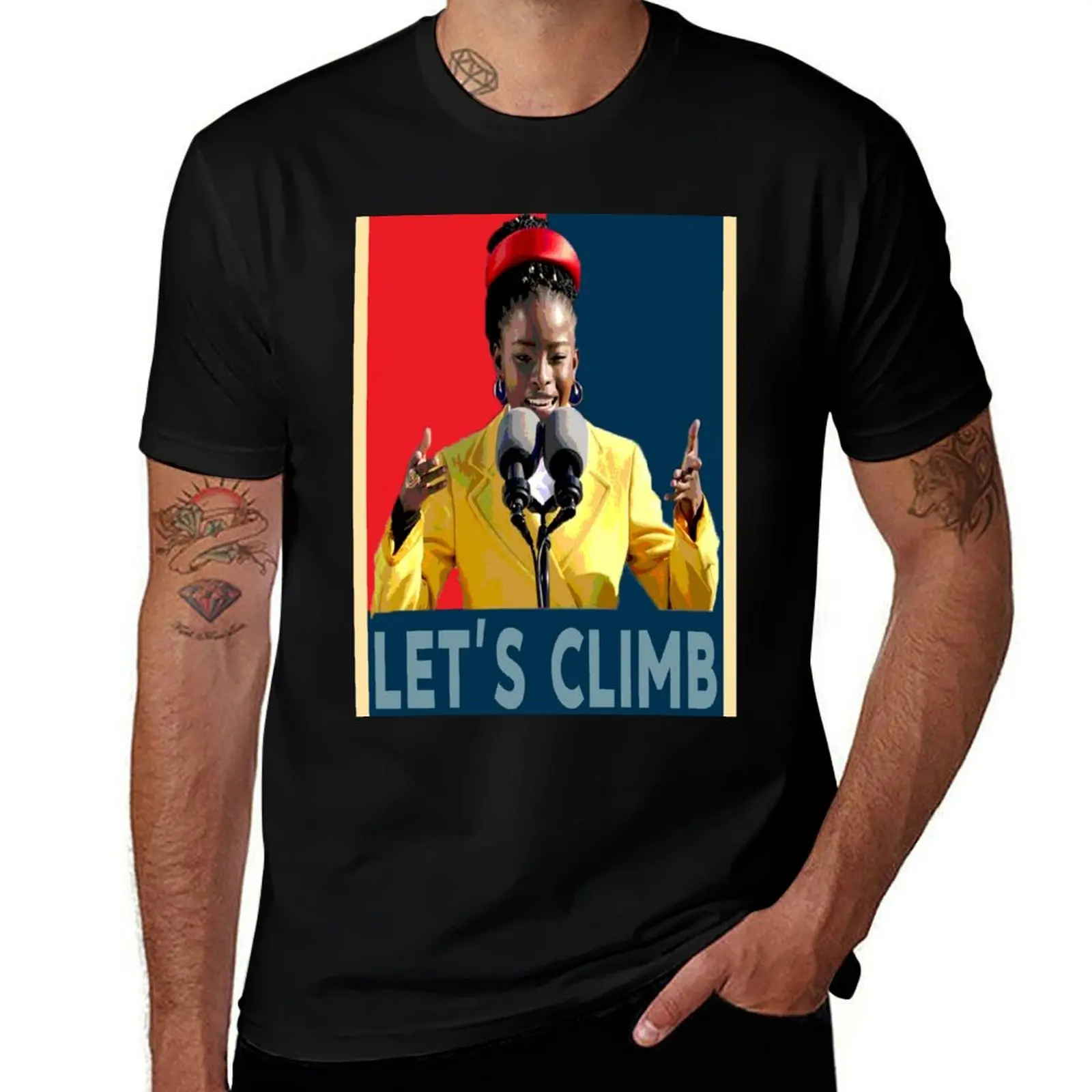 LET'S CLIMB AMANDA GORMAN T-Shirt Quick Dry Light Sports T-Shirt