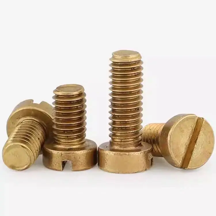 M2~M8 Brass Slotted Cheese Head Screw GB65 Brass Screw Brass Bolt M2 M2.5 M3 M4 M5 M6 M8