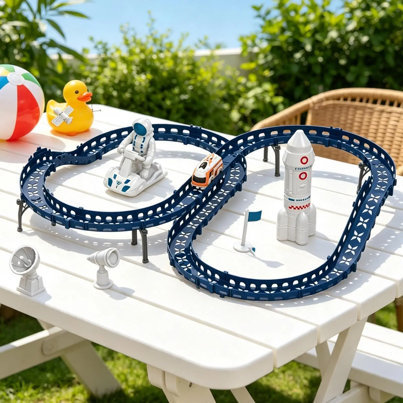 Space Race Track Electric Children Early Development Game Educational Assembly Toys For Boys Girls Preschoolers Living Room