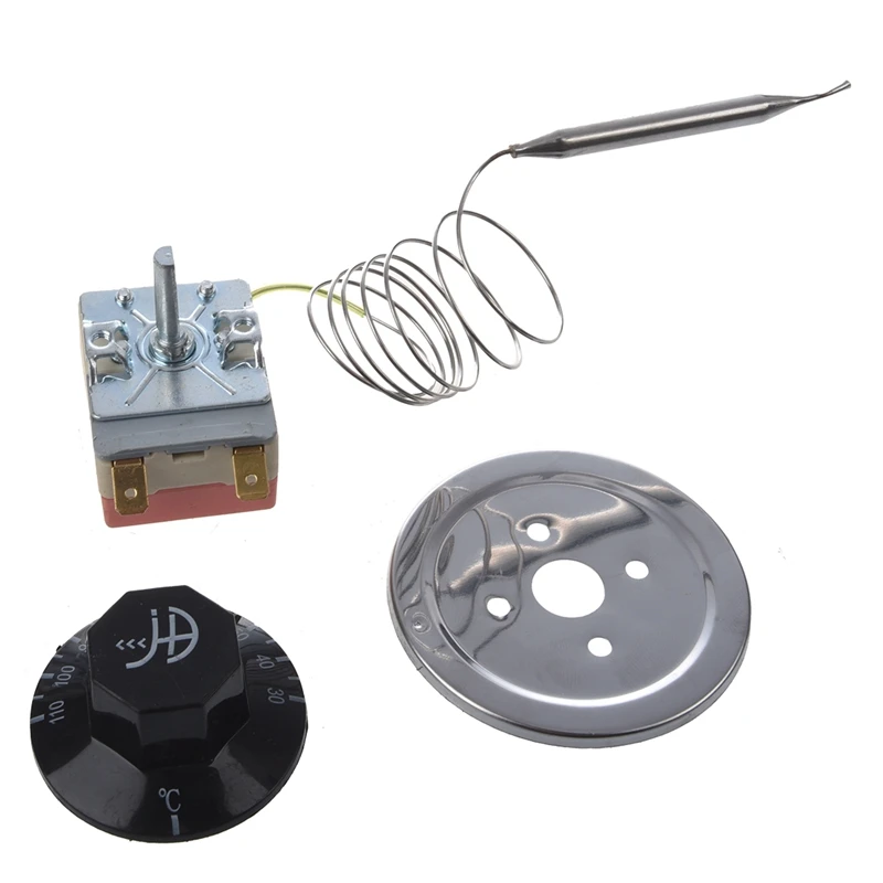 Thermostat capillaire de contrôle de température pour four électrique, 2 pièces, AC 250V, 16A, 30-110C