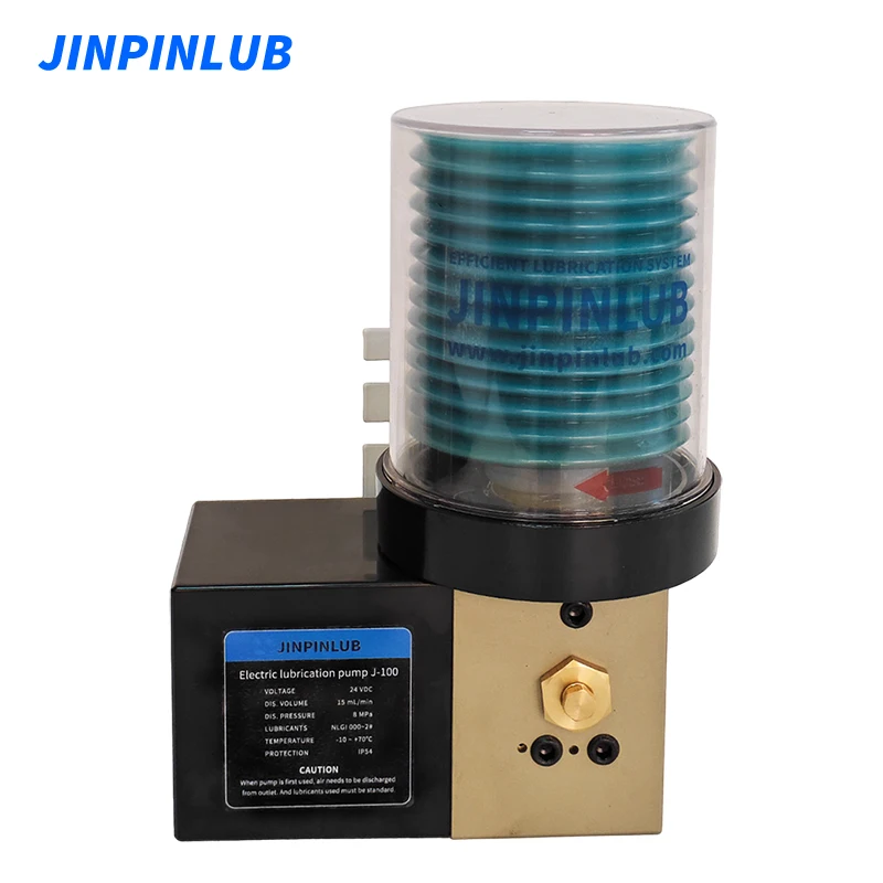 JINPINLUB J100 700ml Replaceable Cartridge Progressive Single Line Grease Lubrication Pump Automatic Lubricator