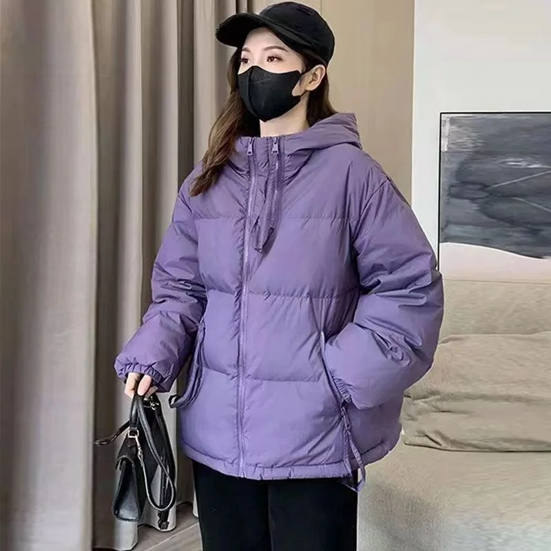 2024 New Arrival Winter Fashion Parkas for Women with Hooded High-Quality Cotton Padded Coat Loose Fit and Elegant Style