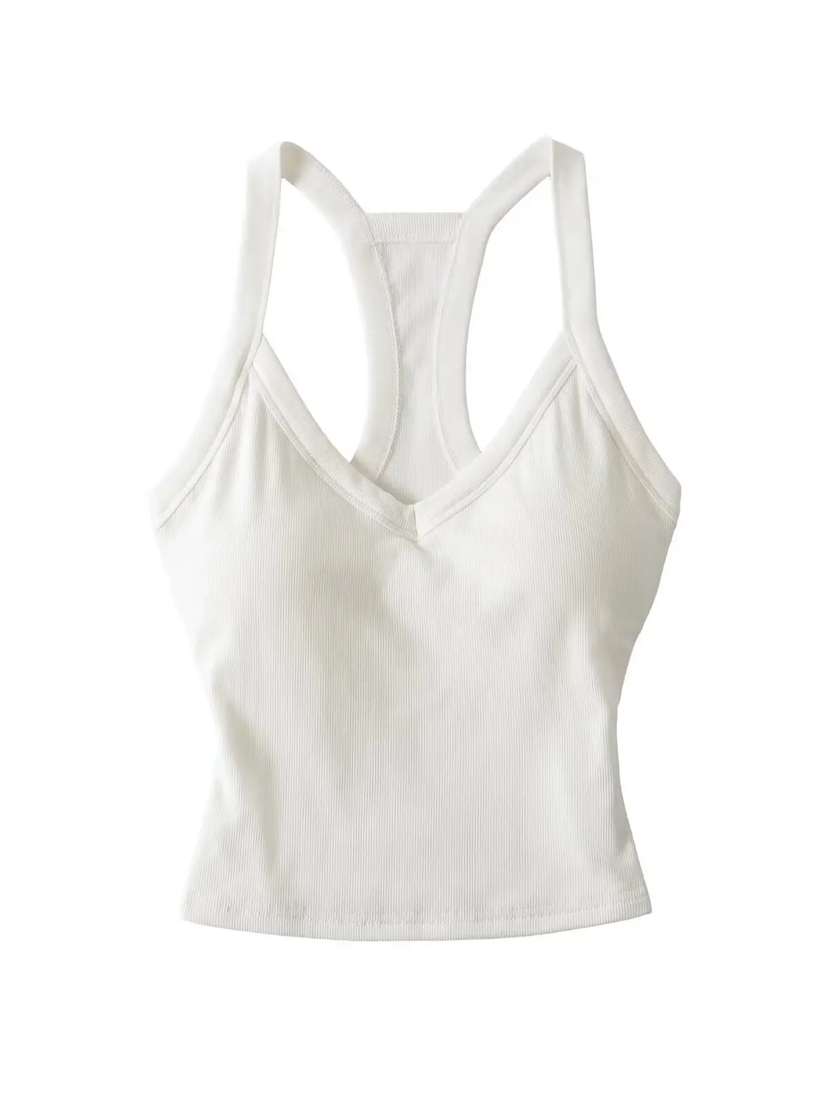Sexy Short Vest Top Women's Yoga Clothing Removable Chest Pad V-neck Strap Vest Outerwear Fashionable Ladies' Sleeveless Top