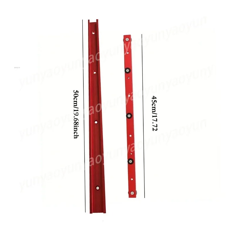 2pcs Aluminium Alloy T-tracks T Track Miter Bar Slider Miter Bar Jig and Fixture Bar Slider Table Saw Gauge Rod Woodworking Tool