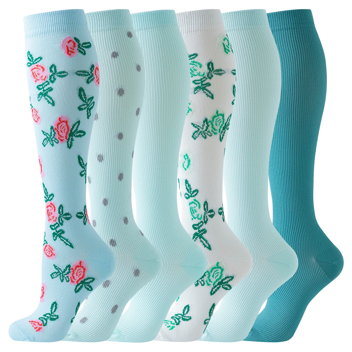 

6 пар компрессионных носков для медсестры, компрессионные носки для медсестры, стоматологические спортивные мужские и женские беговые носки