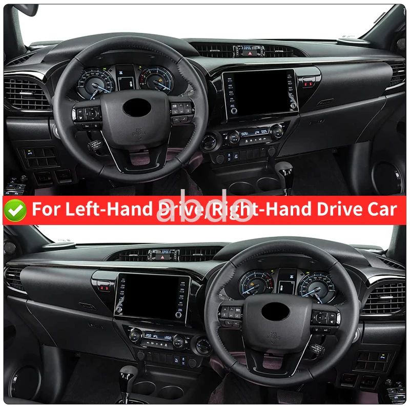 abdo For Toyota Hilux 2016-2024 Revo Pickup Truck Headlight Switch Panel Frame trim ABS Interior Decoration protection Accessori - view 5