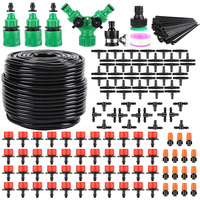 50M Micro Drip Irrigation System Automatic Plant Watering Kit with Adjustable Drippers & Hose - Outdoor Garden Misting Tools