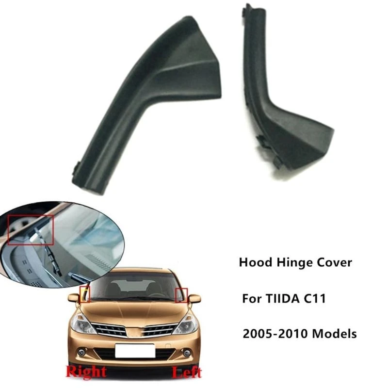 Windshield Wiper Cowl Side Trim Cover for 66894-ED500 Water Deflector Plate 2pcs 