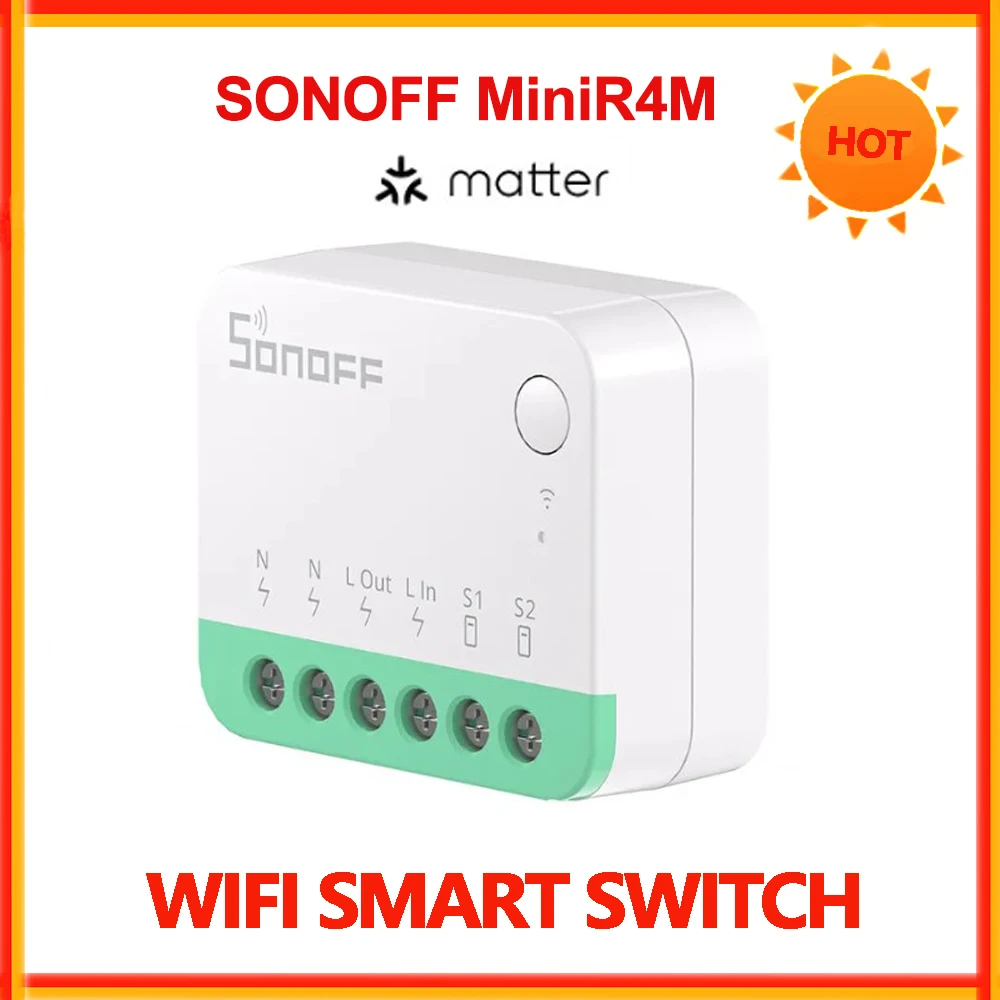 SONOFF MiniR4M MINI Extreme Wifi Smart Matter Switch Interruptor Smart Home DIY Module With Detach Relay Mode Matter Compatible