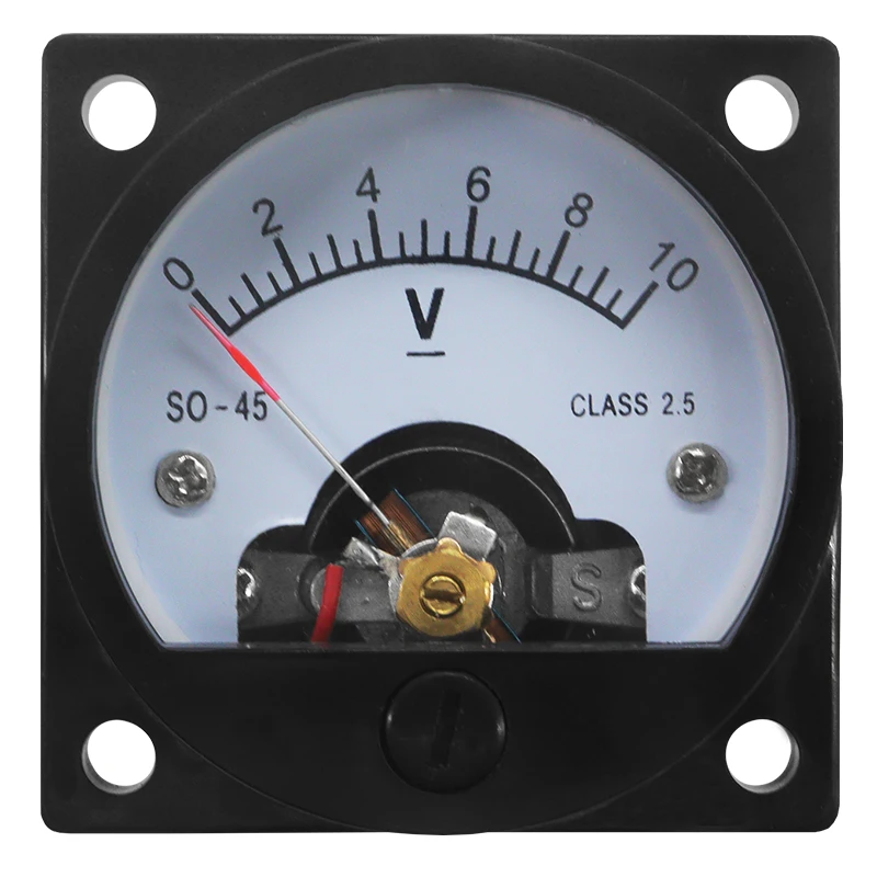 Square45*45mm DC 10V 15V 20V 25V 30V 50V 100V SO45-V Pointer Type Voltage Analog Meter