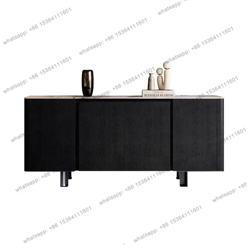 

Italian minimalist dining side cabinet guest restaurant against the wall solid wood entrance cabinet