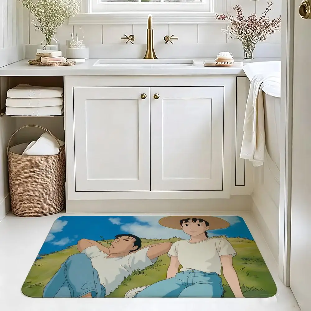 Retro Anime O-Only Yesterday Floor Mat carpet diatom mud bathroom quick-drying absorbent floor mat household bathroom