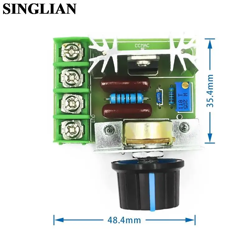 10pcs AC 220V 2000W SCR High-power Electronic Voltage Regulator Light Regulation Speed Regulation Temperature Regulation Module