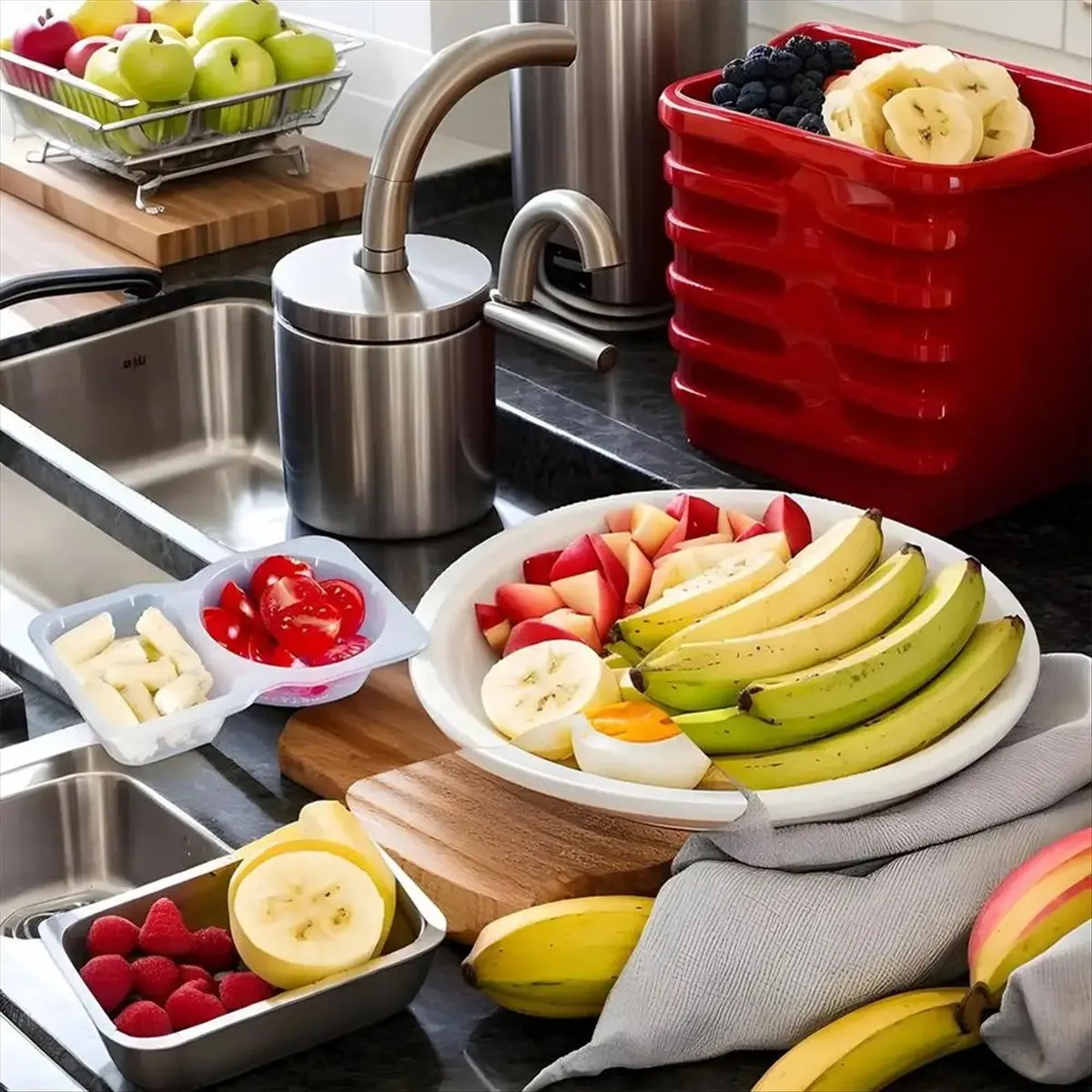 N14R Top Double Compartment Condiment Container Reusable Sauce Containers Double Compartment Organized Snack Packs with Lid