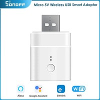 SONOFF Micro Mini USB Adaptor Switch 5V Wifi USB Power Adaptor Smart Home Switch Via EWeLink APP Google Home Alexa