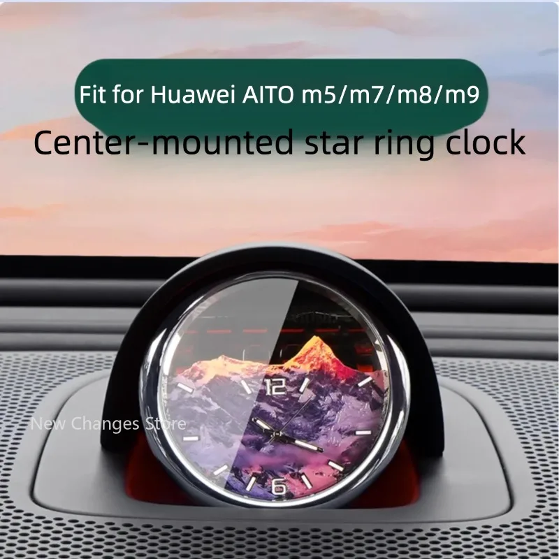 For Huawei AITO M5 M7 M8 M9 R7 S7 Car Central Control Center Sound System Clock Car Quartz Watch Modification Accessories