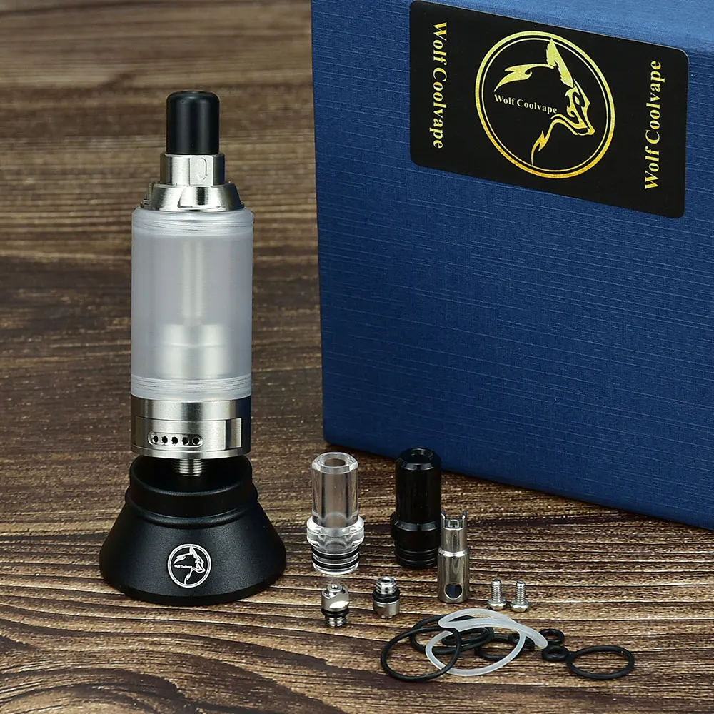wolfcoolvape BY-KA V.8+ Style rta KA V.8+ rta 22mm 316SS RTA  Rebuildable Tank 5.1ml airflow 1.2mm 1.4mm 1.7mm Atomizer
