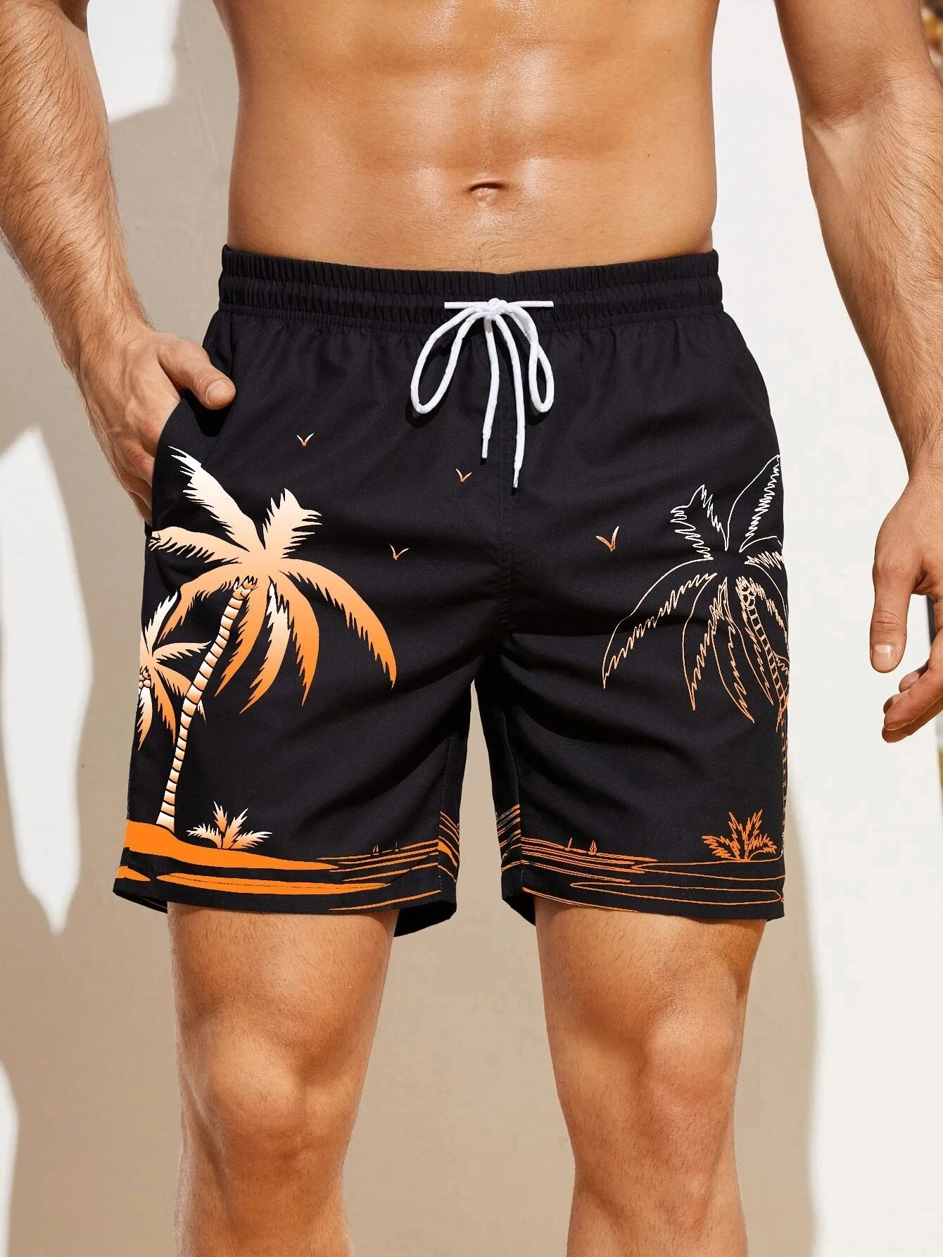 Men\'s quick-drying Hawaiian shorts with floral and leaf print 3D beachwear soft loose casual novelty summer novelty shorts