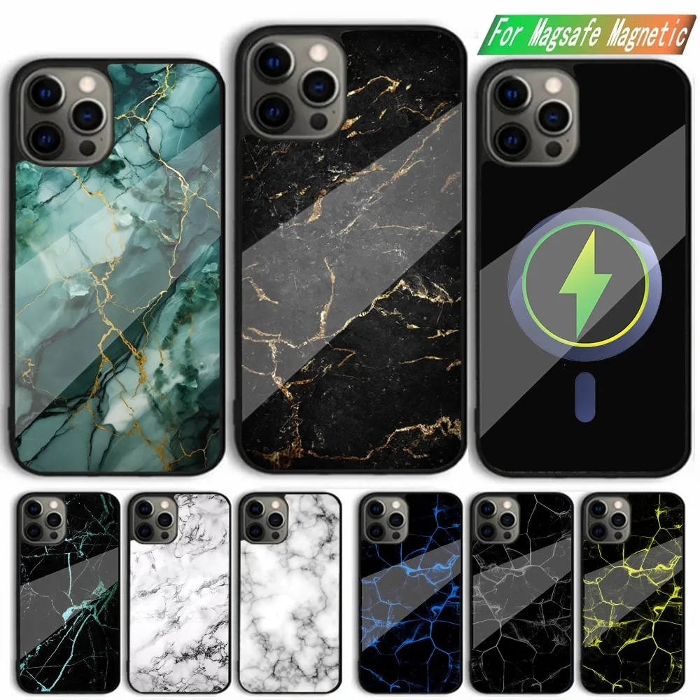 

Marble Art Pattern Phone Case For iPhone 15,14,13,12,11,Plus,Pro,Max Mini Magsafe Magnetic Wireless Charging