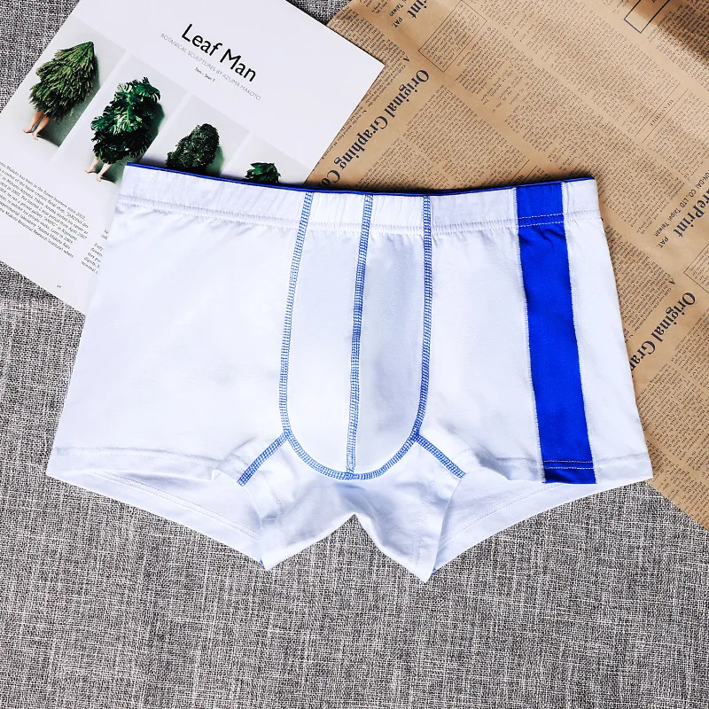 New Men's Boxer Shorts Men's Underwear Weekly Pants Solid Color Simple trendy Breathable Color Blocked Pants