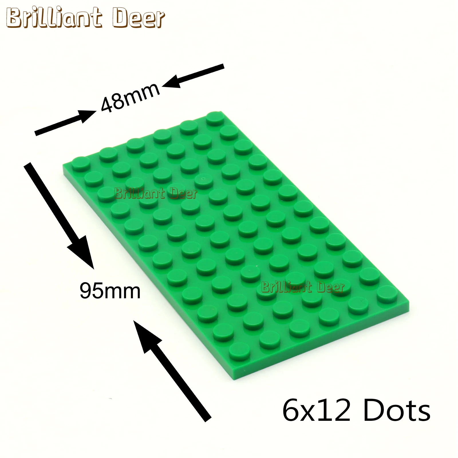 10PCS 6X12 Dots Base Plate Classic MOC DIY City Figures Building Blocks Bricks Parts Compatible with 3028 Children Toys Gift