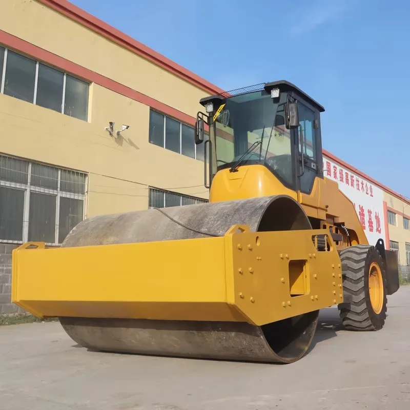Mini 2Ton Road Roller Vibratory Double Drum Asphalt Compactor Walk Behind Electric Landscaping Paving Soil 3Ton