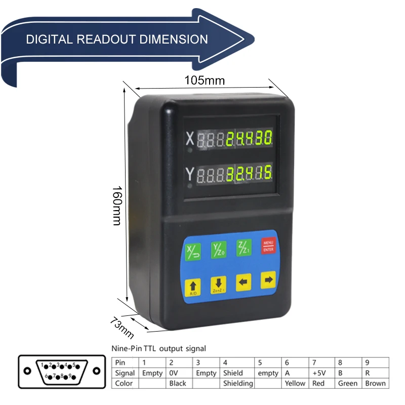 Ditron DL50 1 asse/2 assi/3 assi DRO lettura digitale con scala di vetro lineare DRO per fresatrice tornio