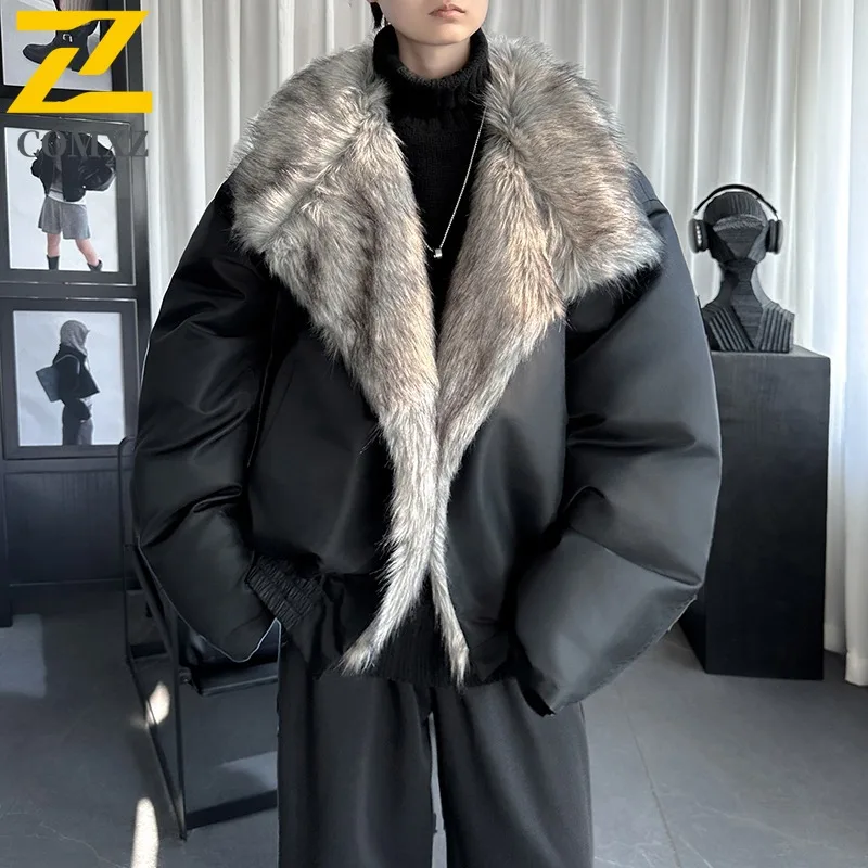 

COMXZ Мужская стеганая куртка с воротником-стойкой, уличная дорожная морозостойкая парка, минималистичный уличный стиль, легкая зимняя новая одежда