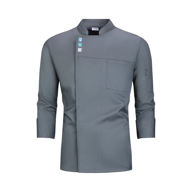 

Quality Chef Coat Waiter Uniform Long Sleeve Kitchen Restaurant Hotel Cook Chef Jacket Men Shirt Work Clothing Waiter
