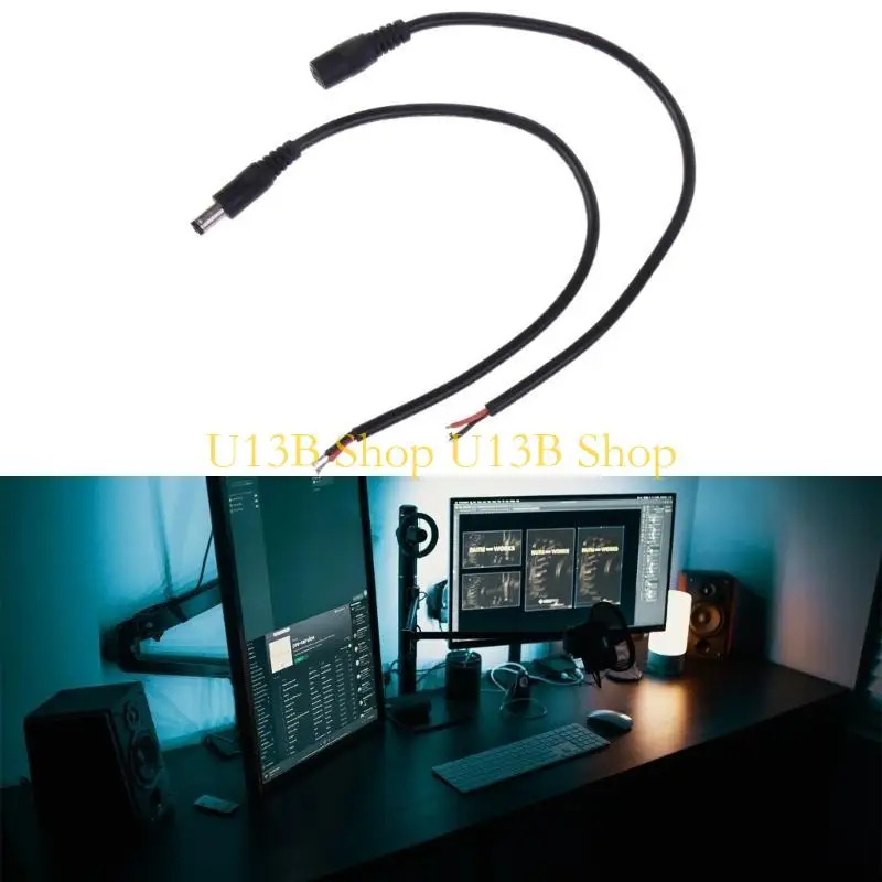 U13B 1 Set 5521 Single Ended Male Female Power Cord 0.25m for Routers UPS-Speakers-