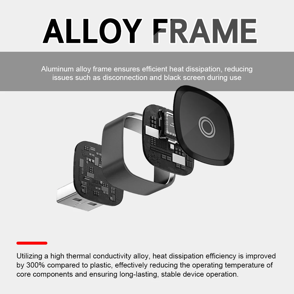 BYLITU Mini T1: محول CarPlay/Android Auto السلكي إلى اللاسلكي مع بلوتوث/واي فاي مدمج، متوافق على نطاق واسع، التوصيل والتشغيل.