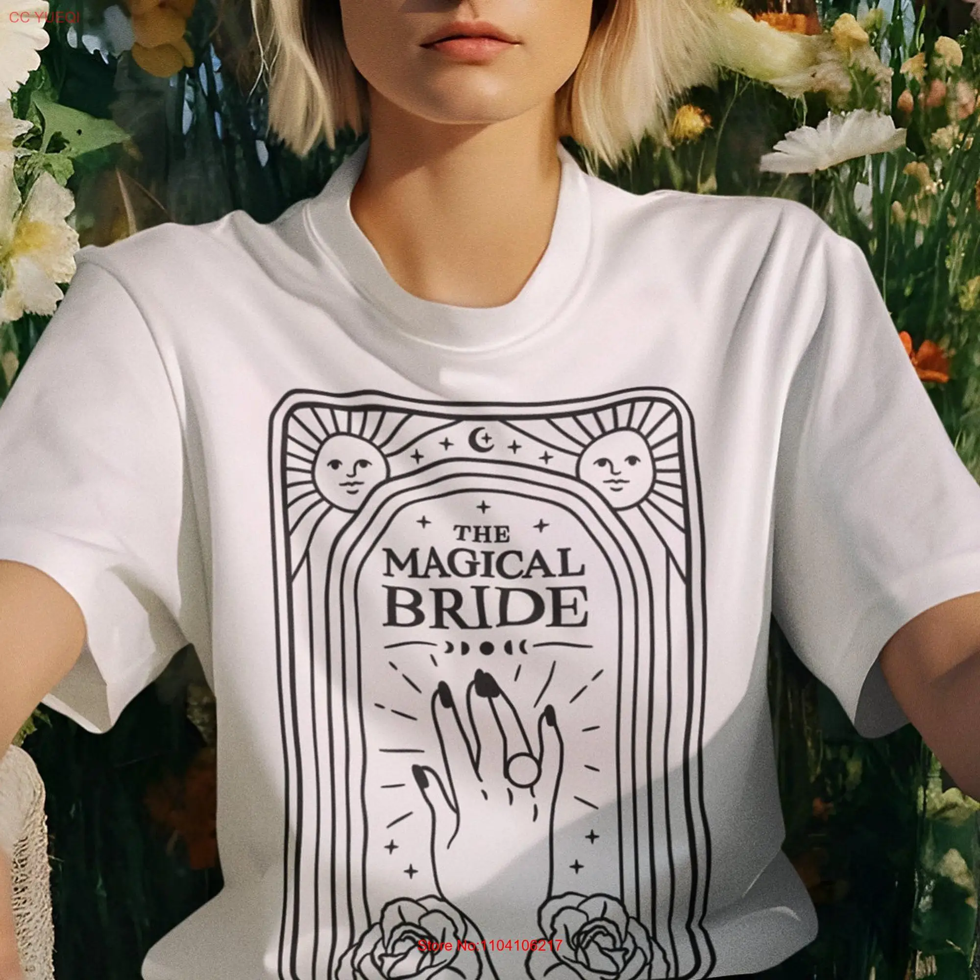 The Magical Bride Tarot T Shirt Halloween Spooky Witchy Bachelorette October Gothic Witchcraft Wedding Boho