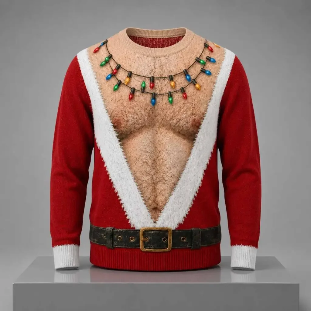 3D printed Christmas-themed hooded sweatshirt with cute Christmas pattern design, suitable for men's adult fun sweatshirt