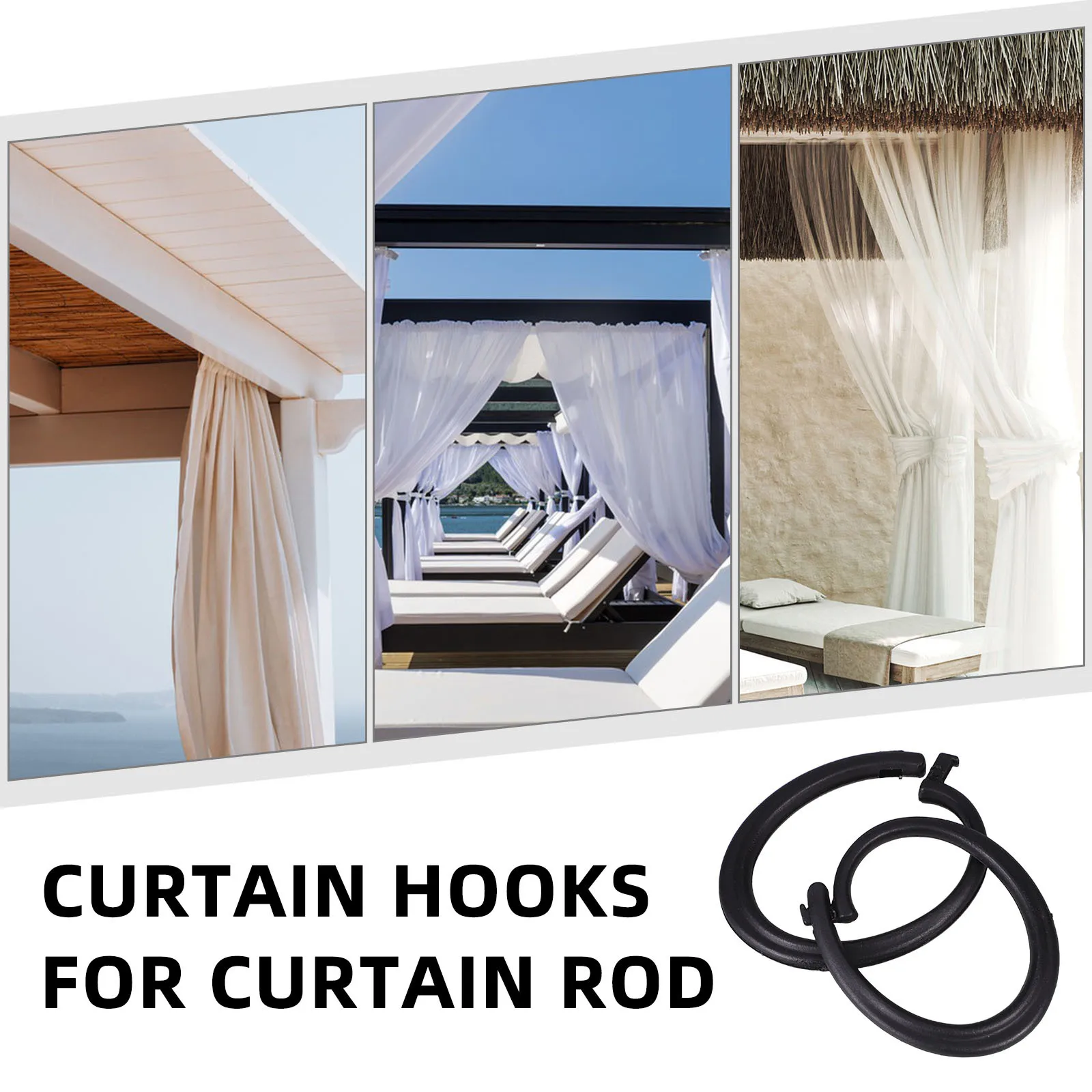 

30pcs Tent Shade Curtain Hooks Weather Resistant C Shape Plastic Clips For Gazebo Canopy Tarp Camping Beach Drapery Sunshade Net