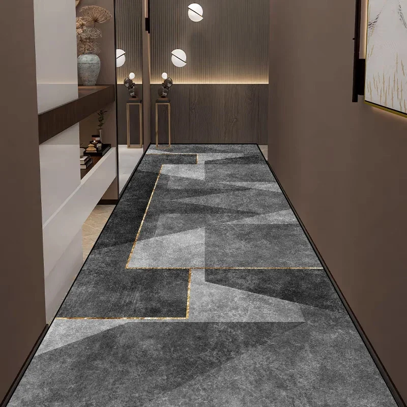 Modern Home Long Corridor Carpet Non-slip Stairway Rug Hotel Lobby Passageway Runner Customizable Washable Room Decor Floor Mats