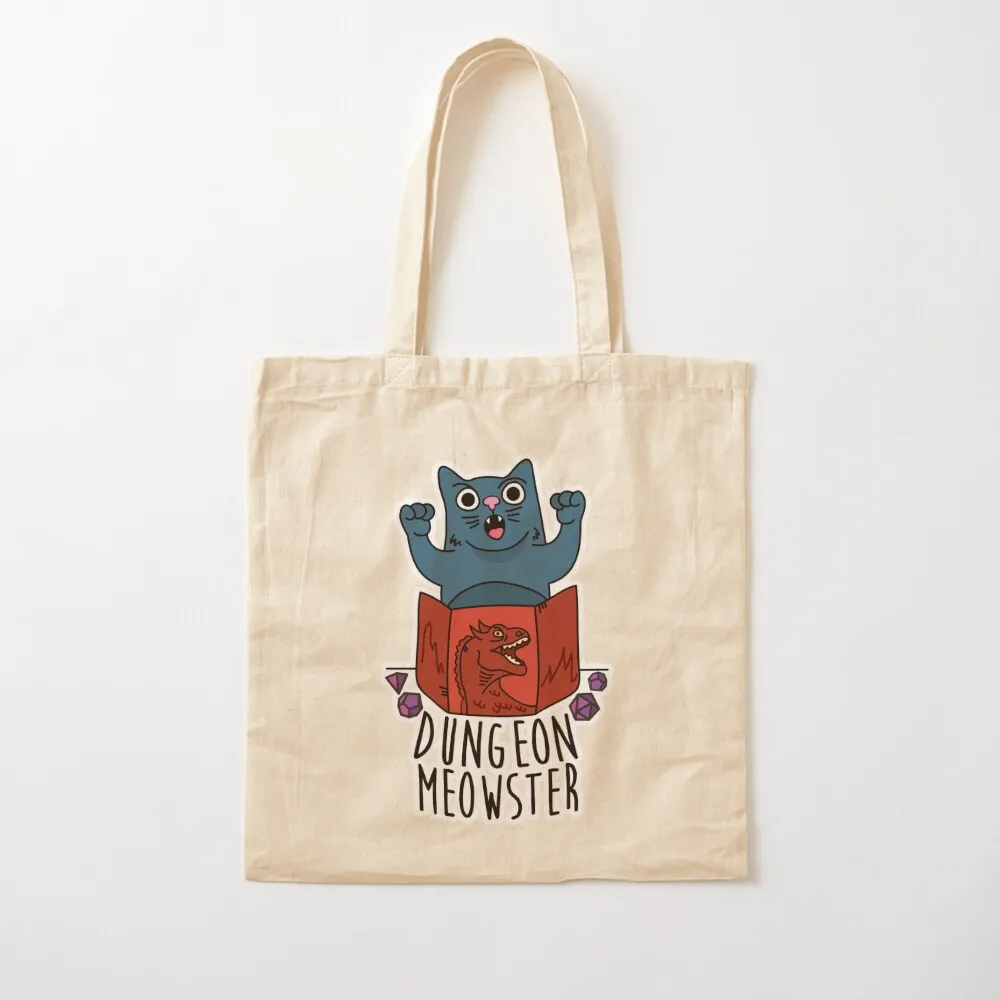 Dungeon Meowster Tote Bag shopper bags Gift bags custom fabric bag university shopper bag Canvas Tote