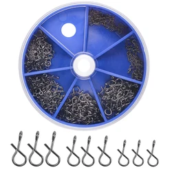 300pcs/box Saltwater Quick Change Fly Fishing Snaps Kit for Flies Hook Lure Connector Stainless Steel Clip Link Trout Sunfish