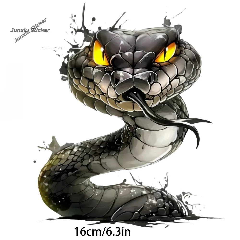 

3D Cartoon Snake Sticker- Self-Adhesive Scratch-Resistant Glossy Surface for Cars, Motorcycles, Laptops, Furniture, Windows