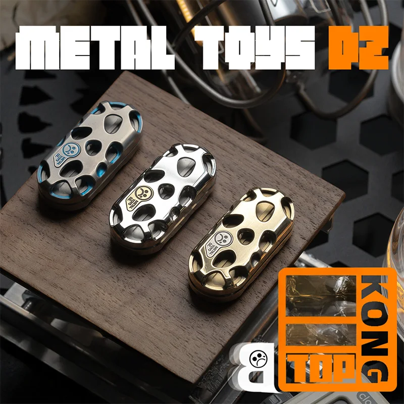 Metal Toys Dz Skeleton TopB KONG Push Slider Stress Relief Toy Adults Office EDC Fidget Toy Anxiety Inside Out Slide Fidget Toy