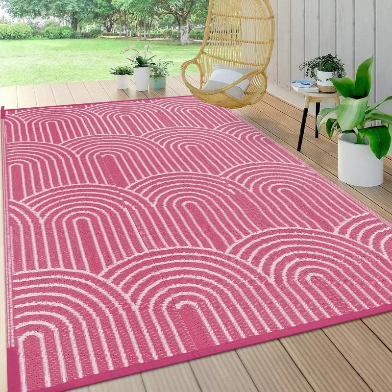 

Extra Large Outdoor Rug 8x10 Patio Waterproof,Reversible Camping Rugs Plastic Straw Rv Rugs for Outside Under 0')