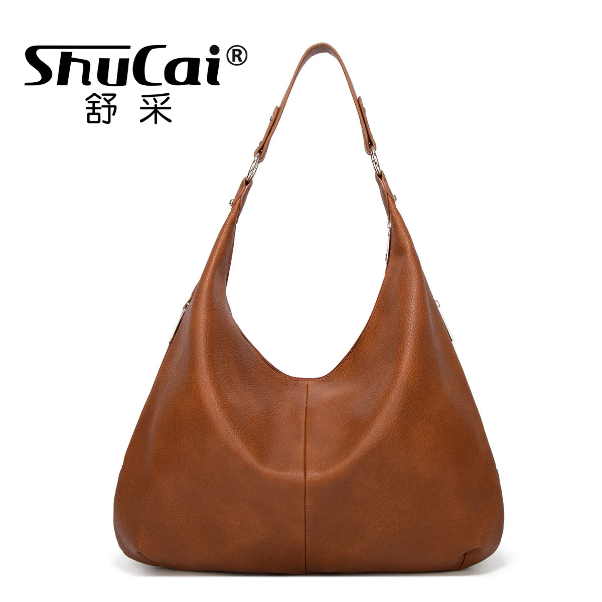 

Soft Leather Large Capacity Vintage Tote Bag Lychee Pattern Work Commuter Shoulder Fashion Tote Women's Bag