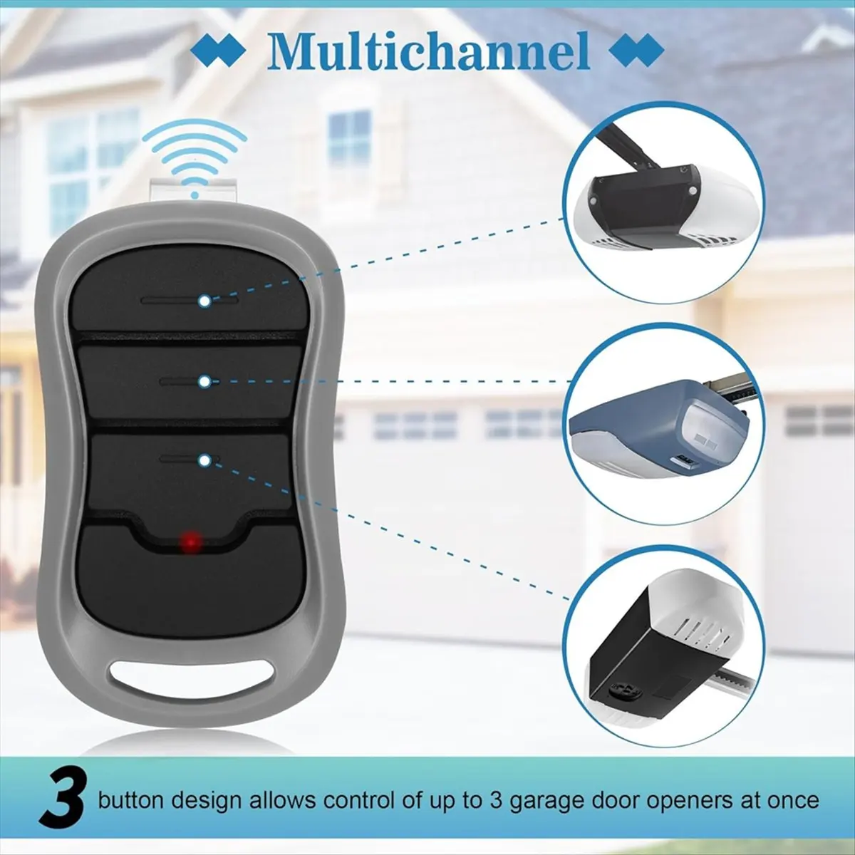 Budget-Friendly 3pack G3T-A Replacement Genie Garage Door Opener Remote 1997 to Present Auto- 315/390MHZ
