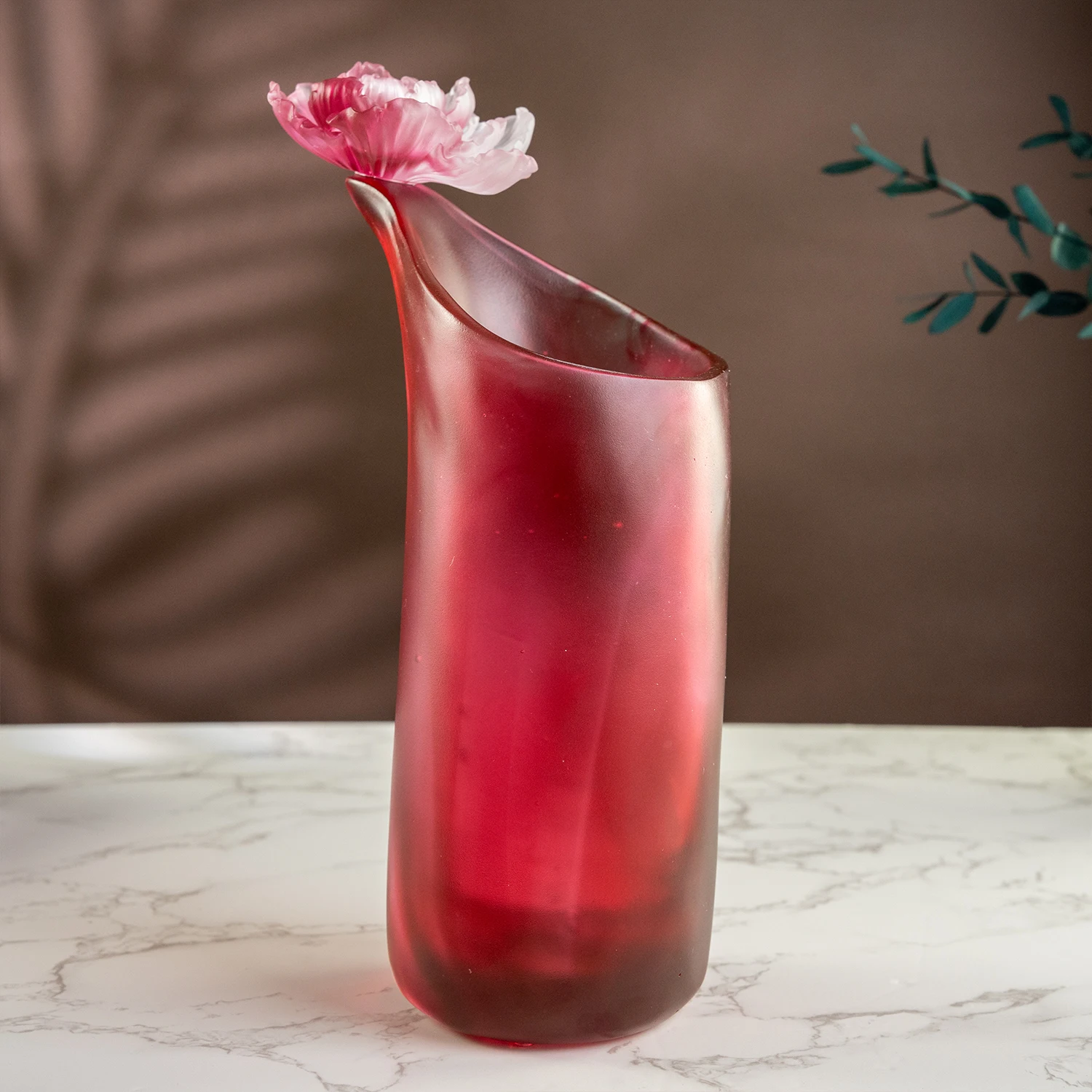 %W# Bulk Luxury Crystal Vase  High Quality Handmade Liuli Flower Vase for Event & Wedding Decoration